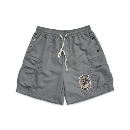 Saint Vanity Logo Cargo Nylon Shorts “Grey”