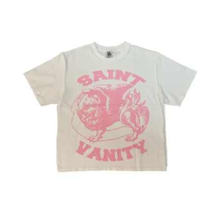 Saint Vanity WHITE & PINK SAINT VANITY T-SHIRT