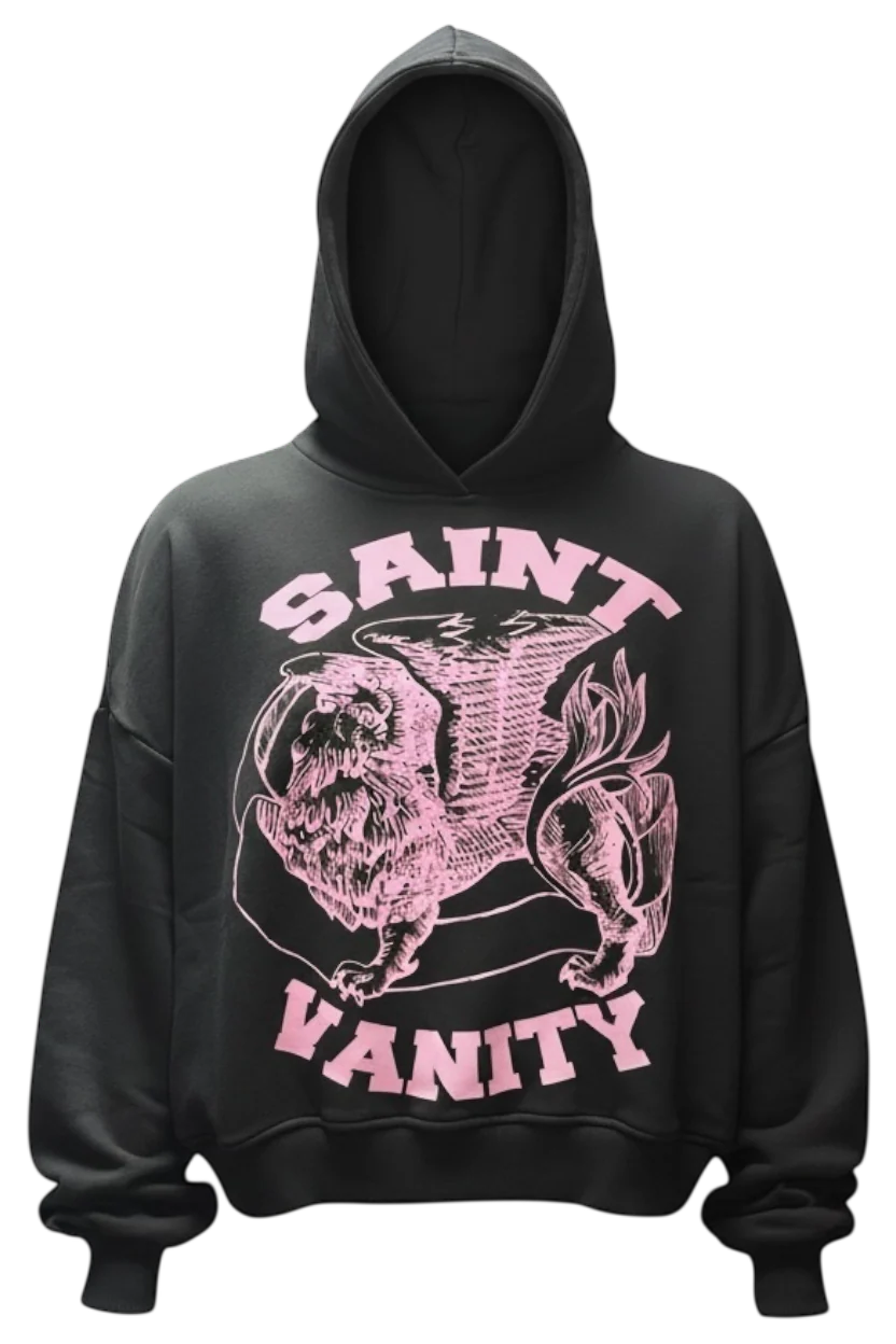 0139AEC7-D0EE-4D2C-8147-B05946B73261 BLACK & PINK GRIFFIN HOODIE