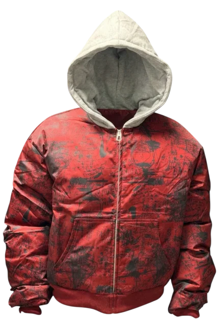 RED GRAFFITI BOMBER
